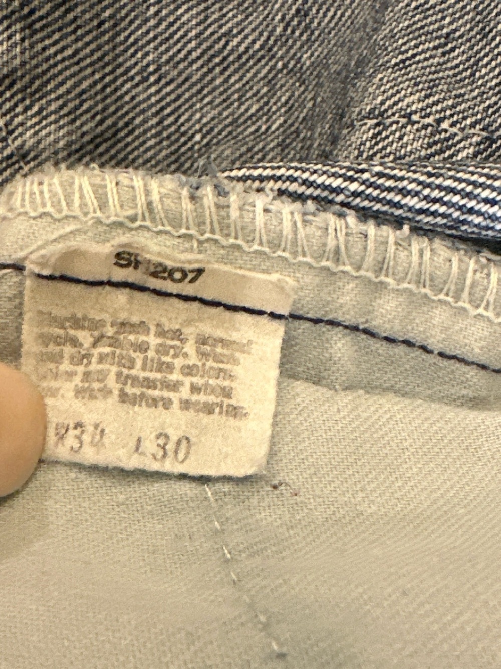 Vintage 1985 Levi’s 501 Orange Tab Jeans 34x30 USA Faded Distressed Hem - Picture 6 of 17